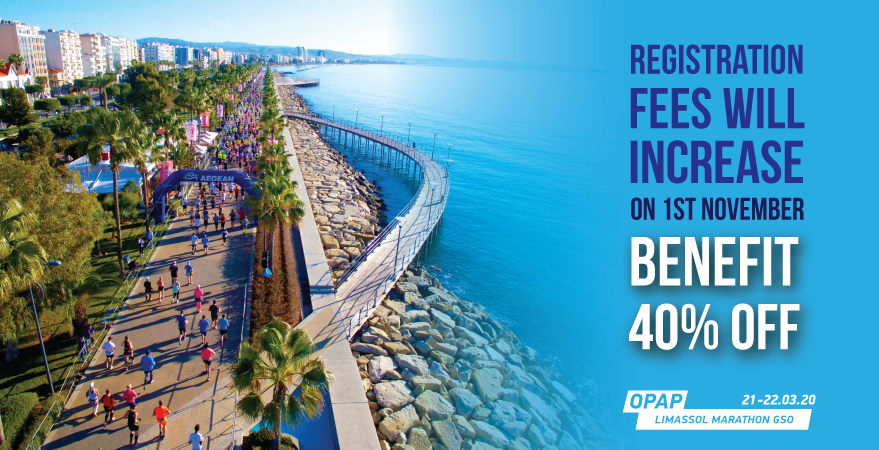 Last chance for 40% discount on fees at OPAP Limassol Marathon 2020