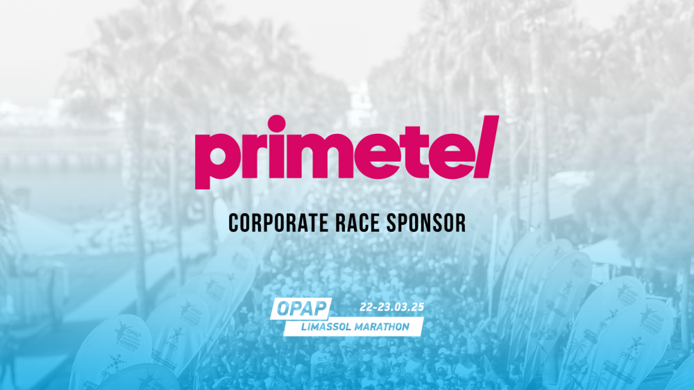 Η Primetel στηρίζει τον Εταιρικό Αγώνα 5χλμ του ΟΠΑΠ Μαραθωνίου Λεμεσού ως ονομαστικός χορηγός